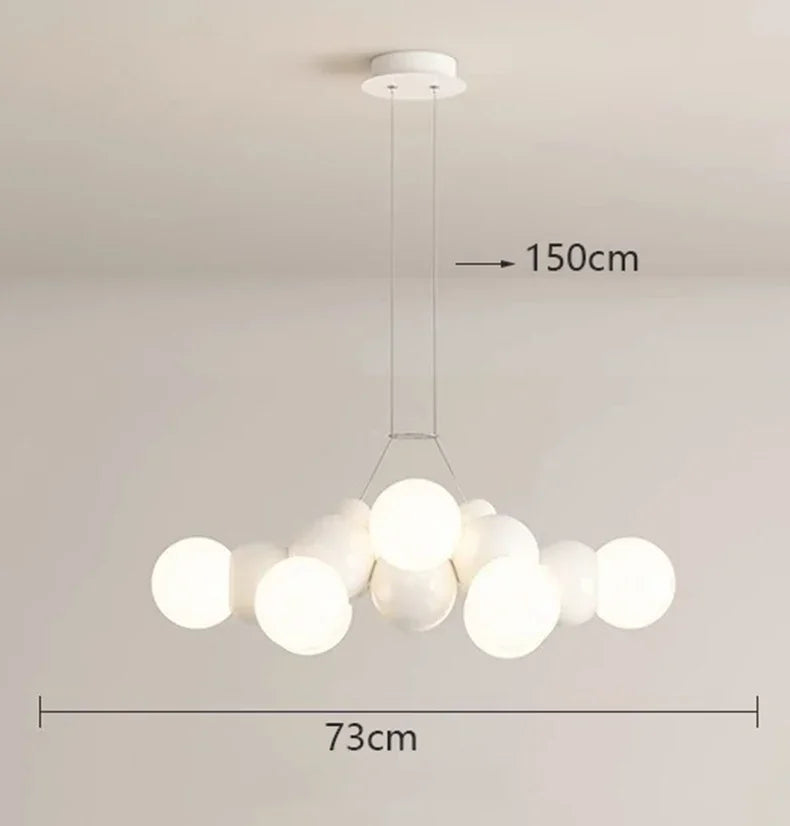 Afralia™ Elegant Chandelier Ceiling Pendant Light Fixture for Dining Room, Salon & Indoor Lighting
