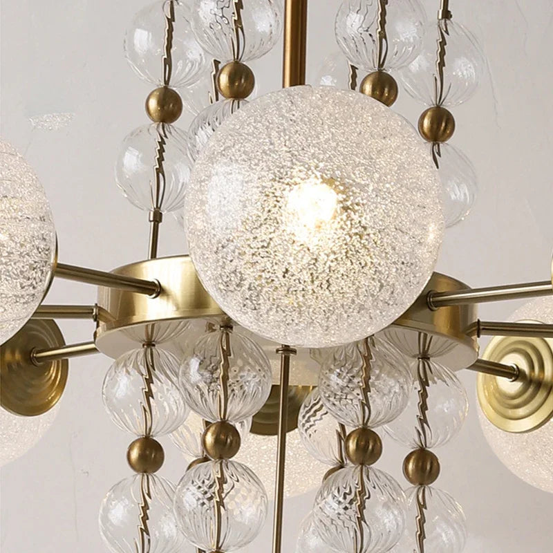 Afralia™ Glass Ball LED Pendant Light: Modern Chandelier for Living Room Kitchen Island