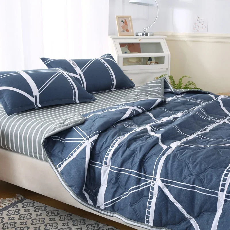 Afralia™ Summer Quilt Set - Soft & Lightweight Comforter Single Double Blanket