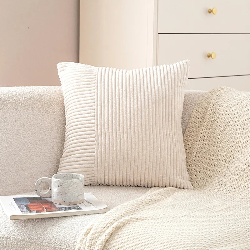 Afralia™ Corduroy Striped Body Pillow: Soft Lumbar Support & Cozy Home Decor
