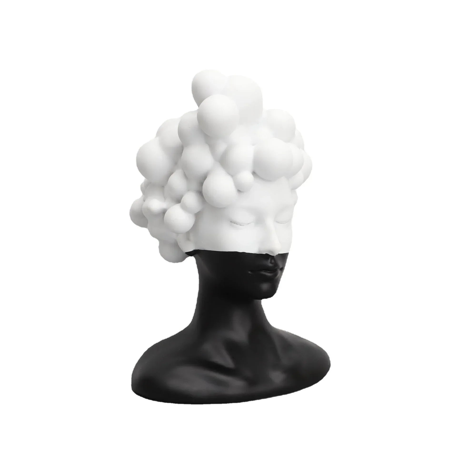 Afralia™ Abstract Woman Figurine Resin Sculpture Home Decor Human Head Statue