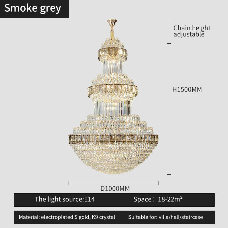 Afralia™ Crystal Chandelier: Luxury Lighting for Villa, Hotel, Office & Exhibitions