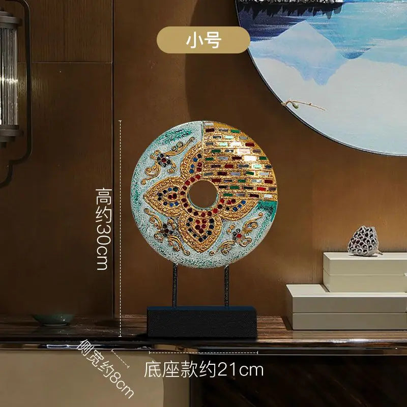 Afralia™ Handmade Thai Solid Wood Tabletop Decoration for Living Room and TV Cabinet