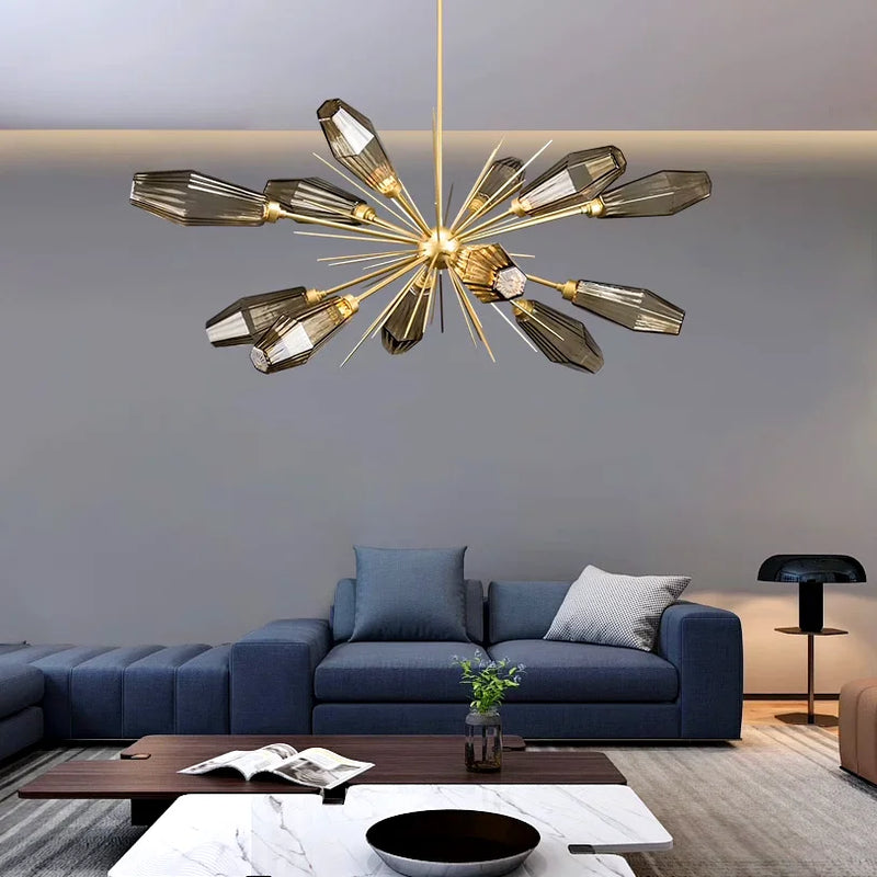 Afralia™ Modern Indoor LED Chandeliers for Living Room Pendant Lights