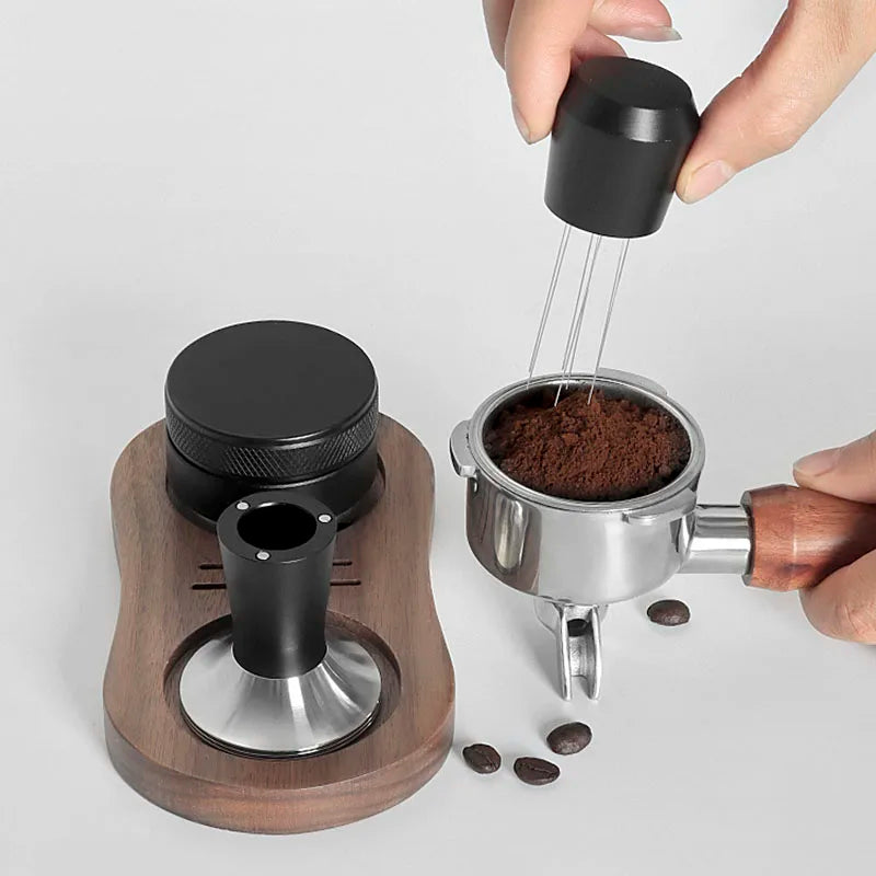 Afralia™ Coffee Distributor & Tamper Set with Magnetic Stirrer and WDT Tool