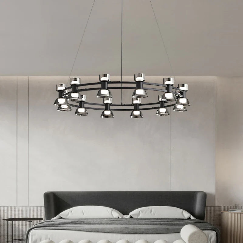 Afralia™ Copper Ring Pendant Lamp for Modern Luxury Living Room, Bedroom, Restaurant, Bar & Home Decor.