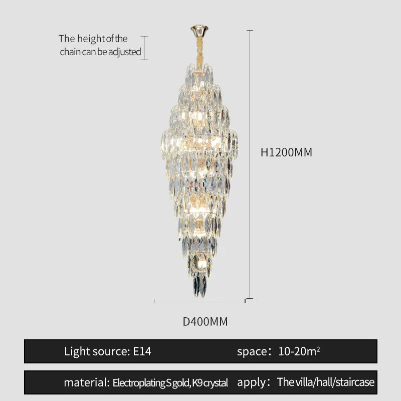 Afralia™ European Duplex Crystal Chandelier for Elegant Luxury Living