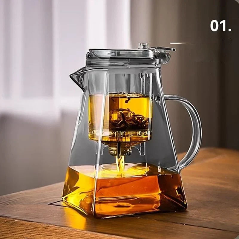 Afralia™ Glass Teapot Set with Heat-Resistant Filter, Perfect for Brewing Tea and Infusions