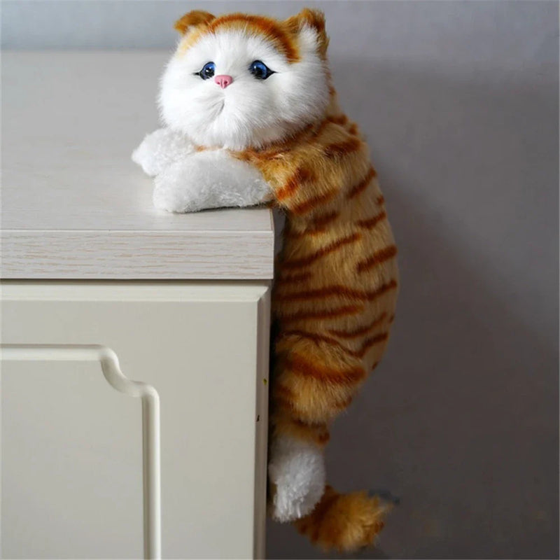 Afralia™ Hanging Cat Plush Doll Figurine Home Decoration Model