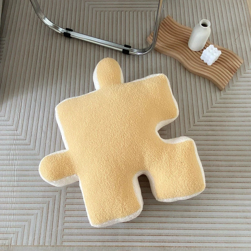 Afralia™ Plush Irregular Jigsaw Seat & Back Cushion Set for Home & Game Comfort
