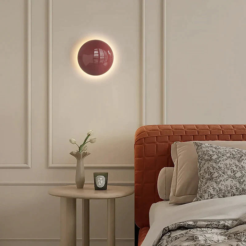 Afralia™ Round Nordic LED Wall Lamp: Metal Fixture for Home Decoration in Various Rooms