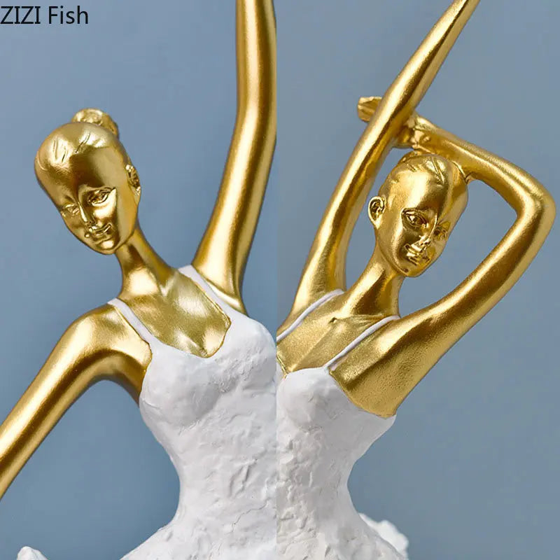 Afralia™ Ballet Dancer Resin Sculpture Desk Decoration Figure - Room Aesthetic Décor