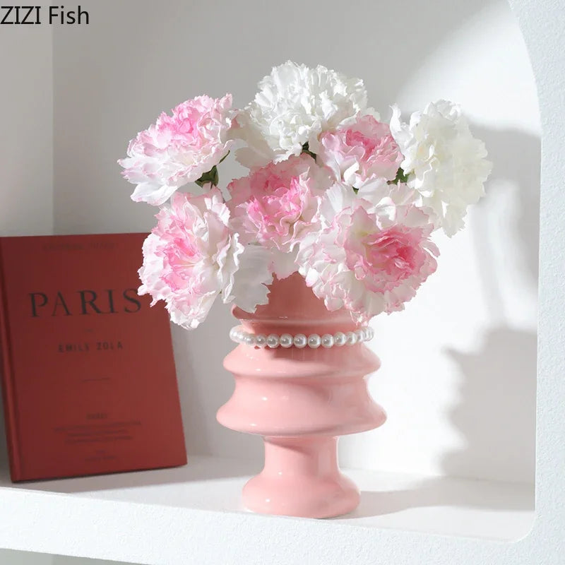 Afralia™ Xmas Tree Ceramic Vase for Table Decoration and Flowers Arrangement