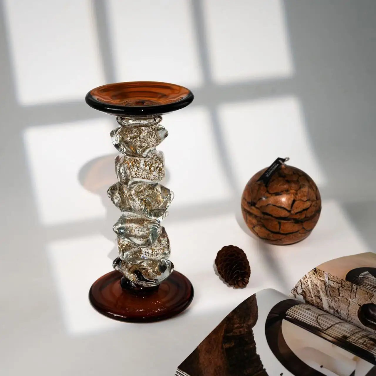 Afralia™ Glass Splicing Candelabrum for Wedding Table Home Decoration