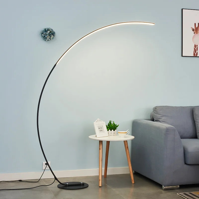 Afralia™ Modern LED Floor Lamps Black White Indoor Decor Lighting Fixtures