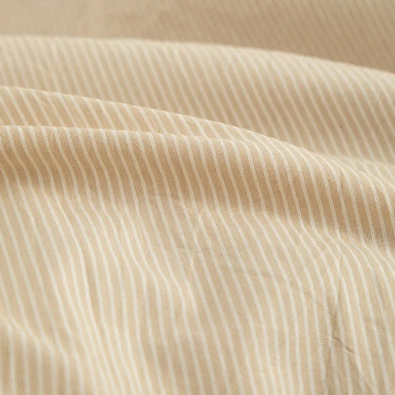 Afralia™ Luxury Cotton Bedding Sets: Soft & Breathable Striped Home Textile Collection