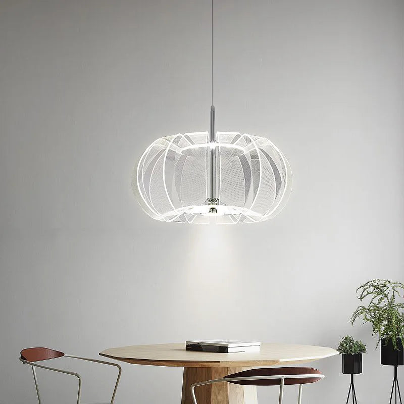 Afralia™ Modern LED Chandelier Light Acrylic Bedroom Pendant Dining Room Lamp