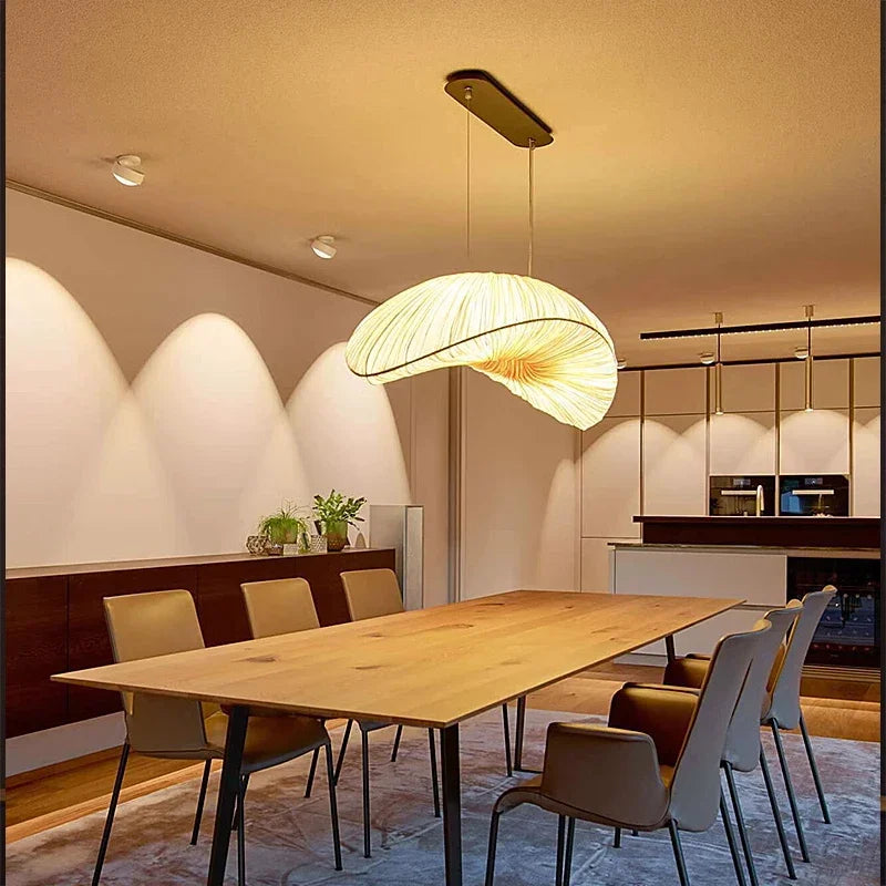 Afralia™ Nordic Minimalist Fabric Dining Chandelier: Retro, Homestay, Cafe Pendant Light