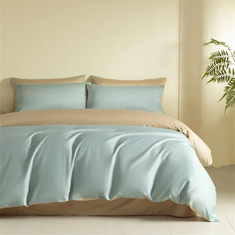 Afralia™ Egyptian Cotton Bedding Set: Sheet, Pillowcase, Blanket Cover in Queen King Size