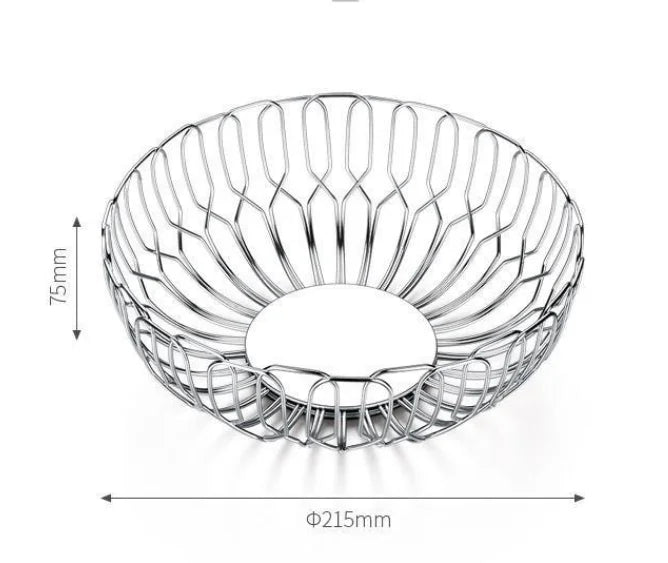 Afralia™ Stainless Steel Fruit Bowl with Transparent Base, High-legged, Desktop Storage Container