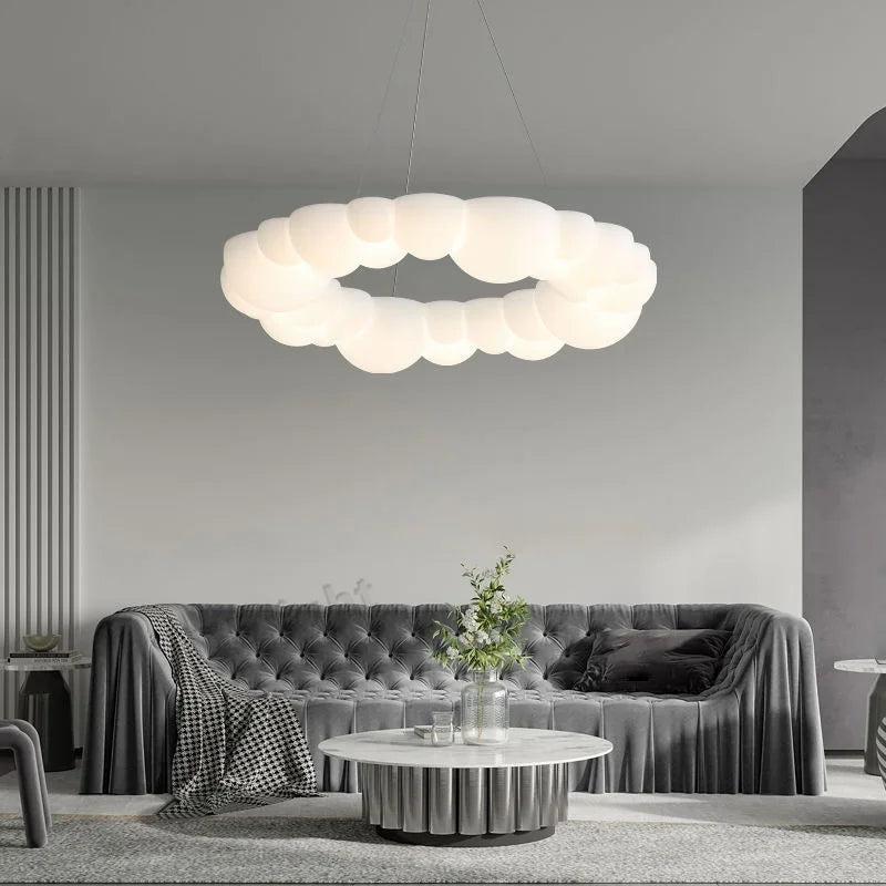 Afralia™ Cloud Pendant LED Chandelier for Living Dining Bedroom Ceiling Lamps