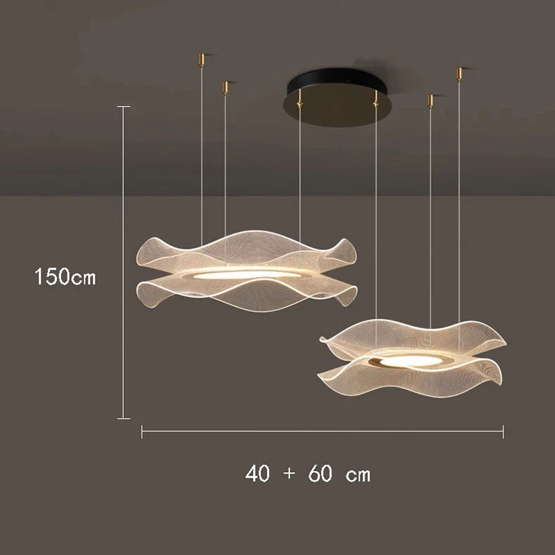 Afralia™ Round Modern LED Ceiling Chandelier for Living Room and Dining Room