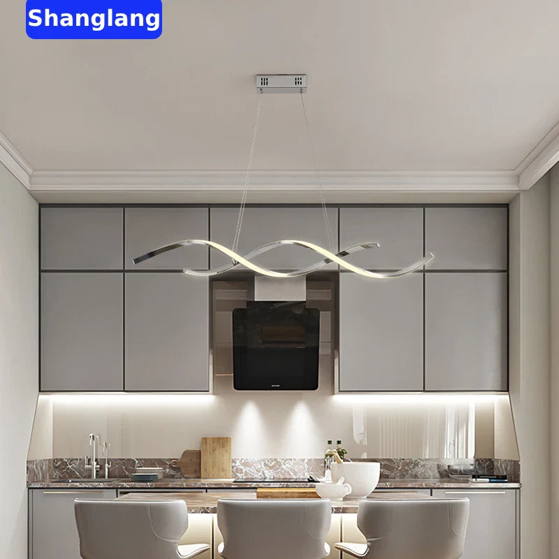 Afralia™ Modern Nordic LED Chandelier Chrome/Gold Plated Dimmable Pendant Lamp Fixtures