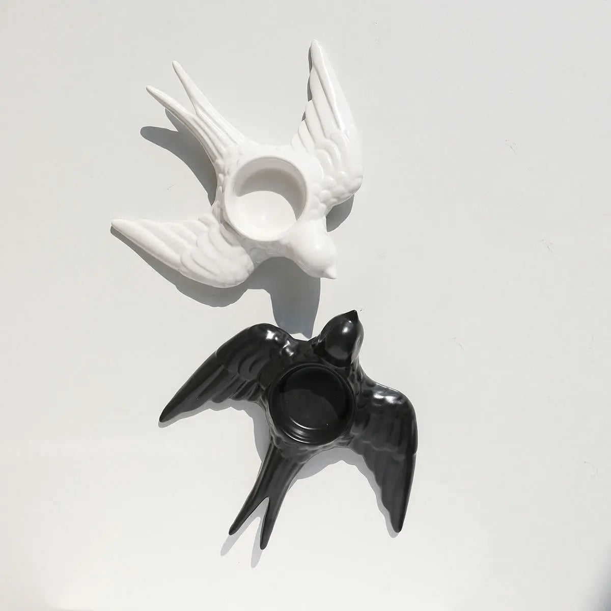 Afralia™ Golden Bird Ceramic Candle Holder Tray Wedding Decoration