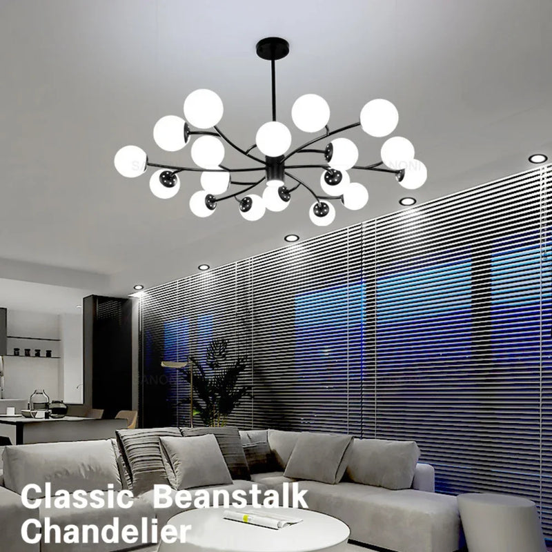 Afralia™ Modern Glass Ball Pendant Light - LED Chandelier for Living, Dining, and Bedroom