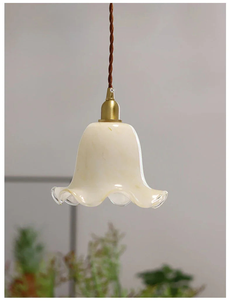 Afralia™ Glass LED Pendant Lamp: Minimalist European Style, Retro Design, Luxury Brass Finish