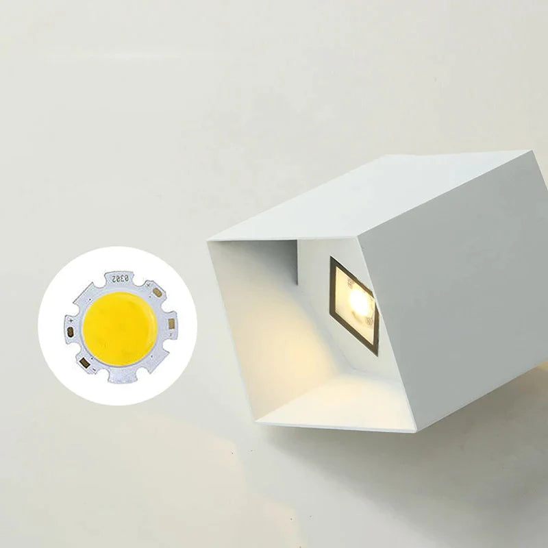 Afralia™ Dual-Head Wall Light 12W COB LED Modern Outdoor Indoor Decor Aluminum