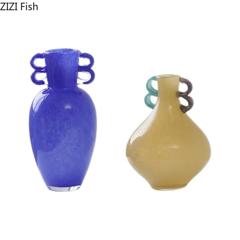 Afralia™ Glass Vase: Candy Color Modern Design for Floral Arrangement and Desk Decoration