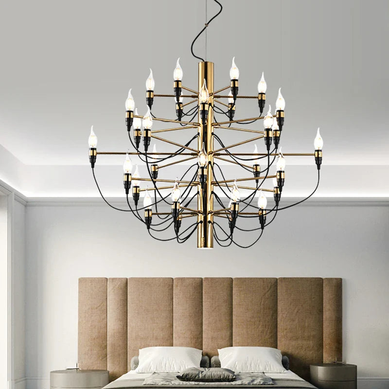 Afralia™ Modern Stairwell Pendant Chandelier Light Fixture for Bedroom, Hall, Hotel