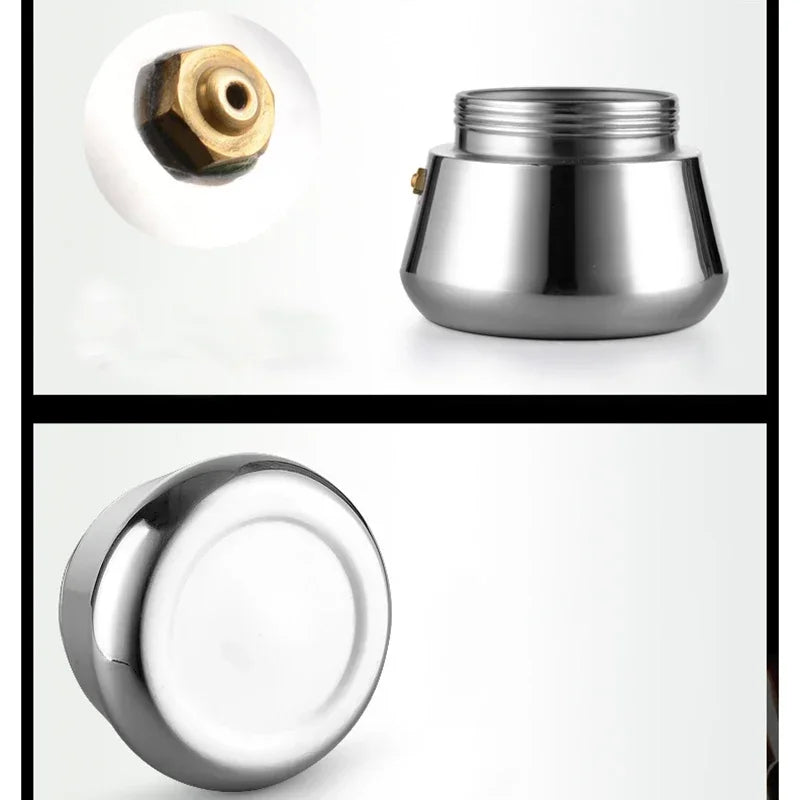 Afralia™ Stainless Steel Moka Coffee Pot 4-Cup Espresso Maker