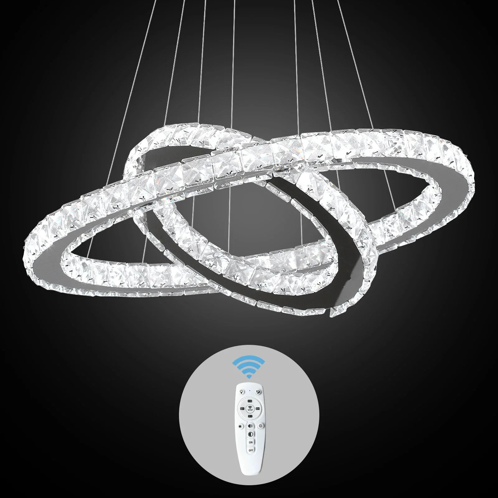 Afralia™ Crystal Chandelier: Luxury LED Pendant Lighting for Living & Dining Room