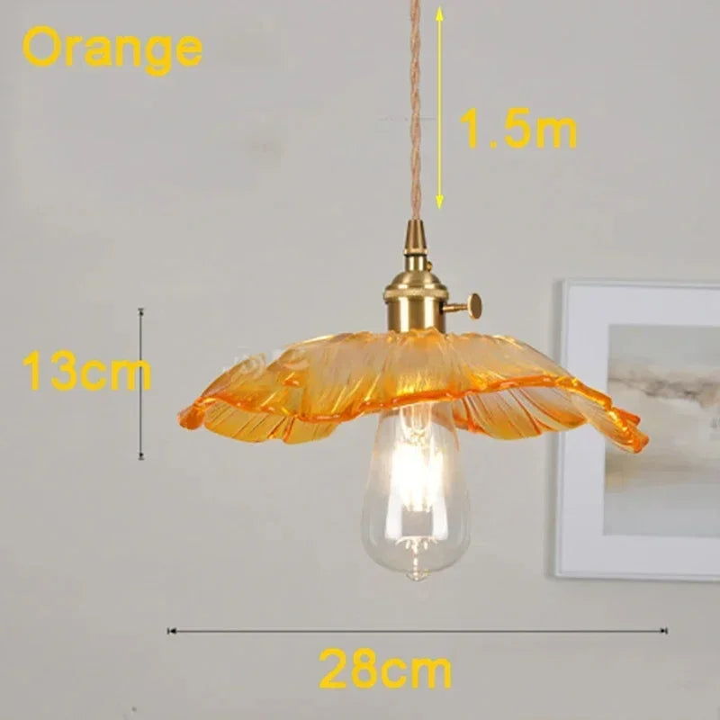 Afralia™ Flower Glass Pendant Lights for Home Decor & Lighting in Living Room, Bedroom, Shop