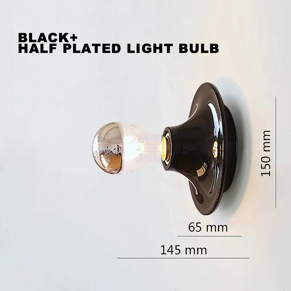 Afralia™ LED Macaron Wall Lamp: Retro Colorful Bedroom Light, E27 Living Room Lighting