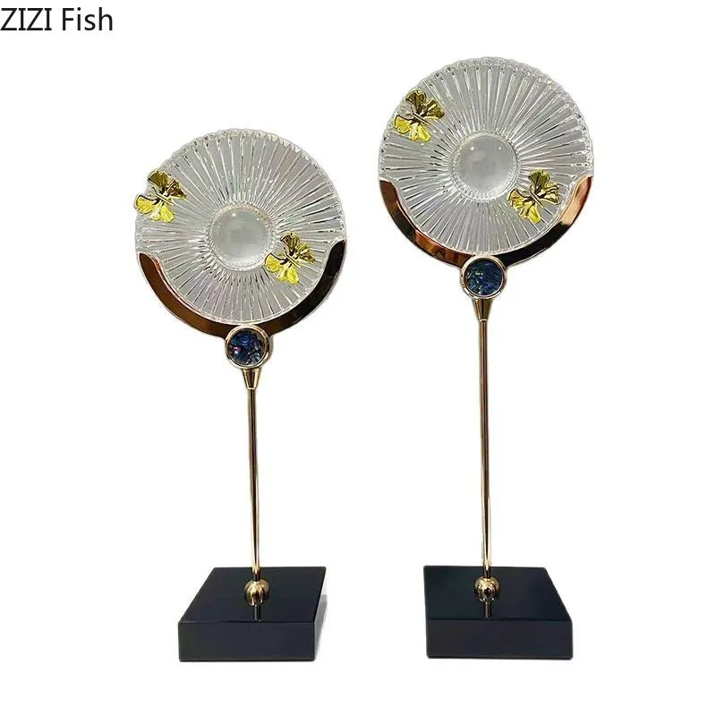 Afralia™ Luxury Dragonfly Desk Ornaments - Metal Artwork for Living Room Decor