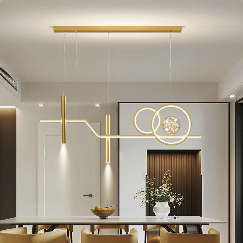 Afralia™ Nordic LED Chandelier: Modern, Simple Lighting for Home, Restaurant, and Office