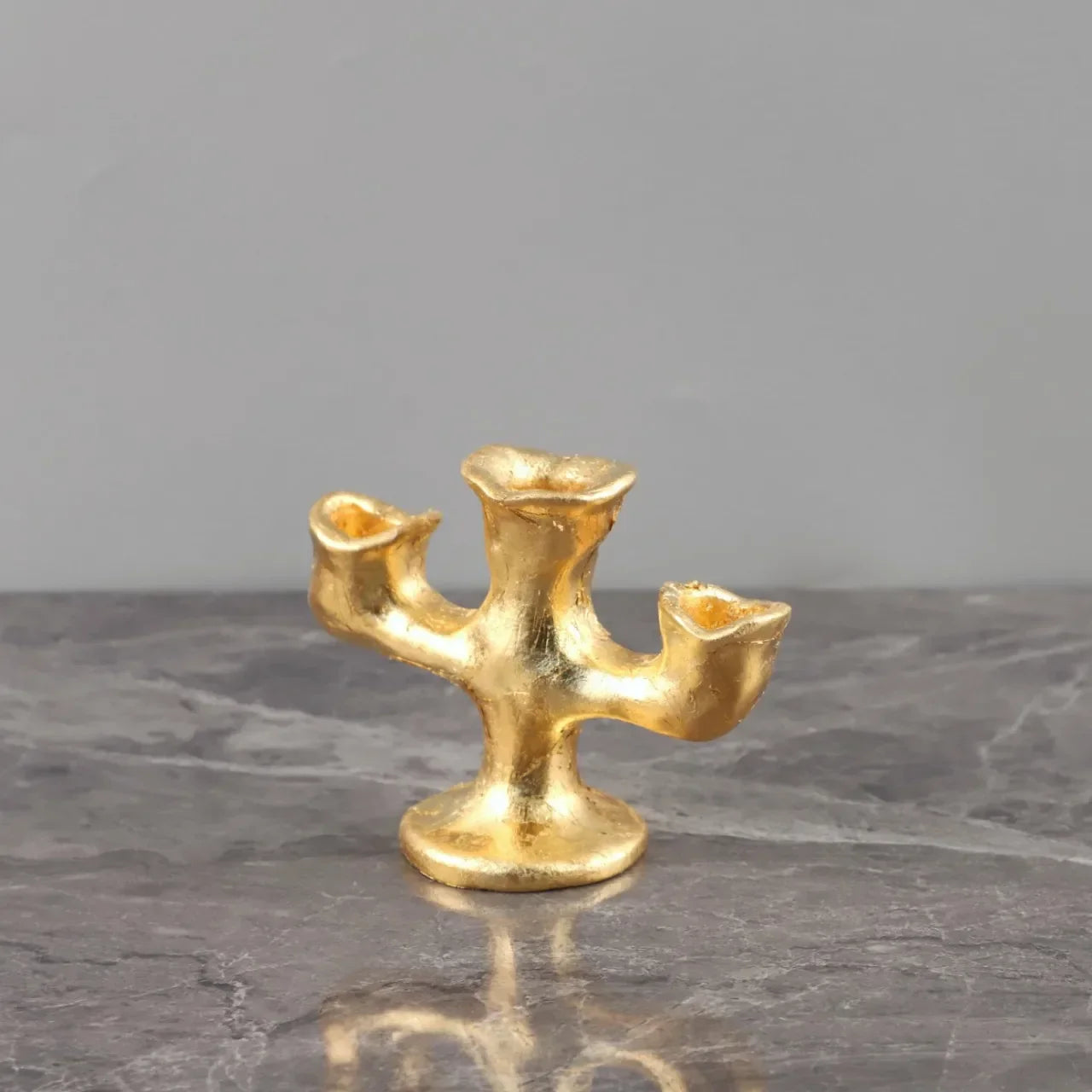 Afralia™ Gold Resin Candle Holder Trio for Wedding Centerpieces & Home Decor