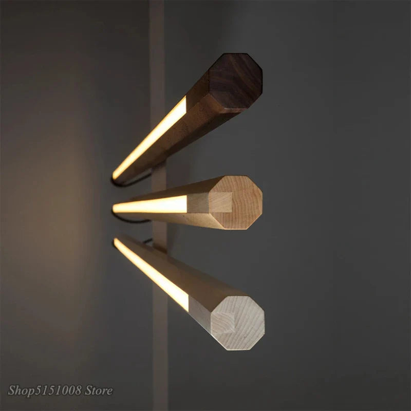 Afralia™ Luxury Walnut Wood Floor Lamp: Minimalist Nordic LED Standing Light