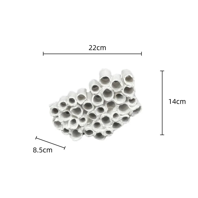 Afralia™ Abstract Honeycomb Mesh Conduit Handicraft Figurines for Stylish Home Decor