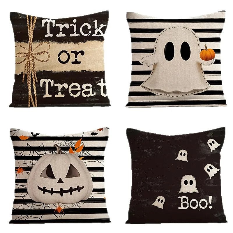 Halloween Pumpkin Witch Pillow Case Set for Home Sofa Decoration by Afralia™