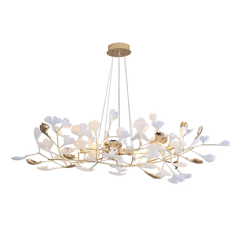 Afralia™ Ginkgo Leaf Chandelier: Elegant Nordic Art Luxury for Dining Room, Bedroom, Living Room