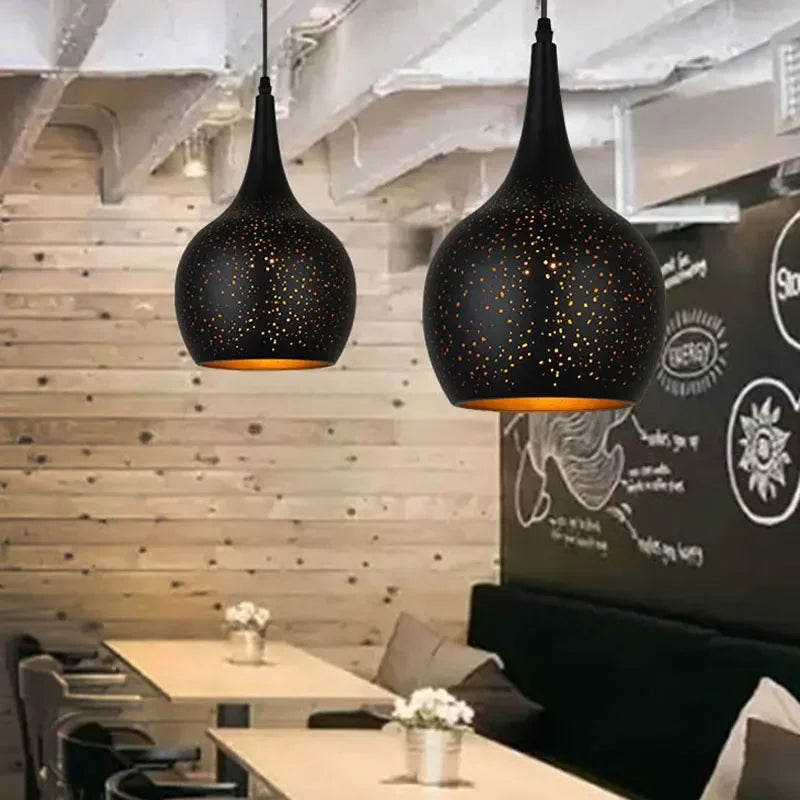 Afralia™ Black Nordic Industrial Pendant Light for Resturant Chandelier and Kitchen Decor