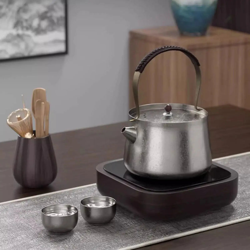 Afralia™ Titanium Tea Kettle: Handmade Chinese Teapot with Anti-Hot Handle