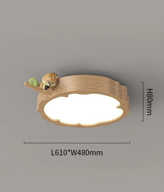 Afralia™ Modern Log Wind Room Ceiling Lamp