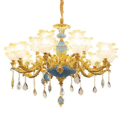 Afralia™ Elegant Crystal Chandelier Living Room Bedroom Lighting