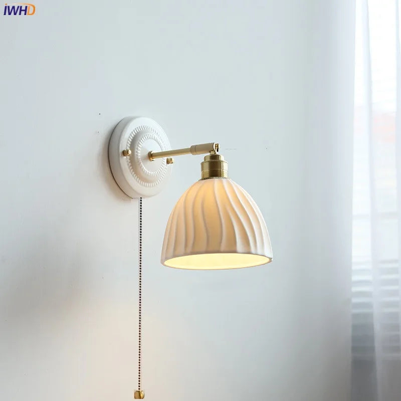 Afralia™ Ceramic Wall Lamp LED Bathroom Mirror Stair Light Nordic Wandlamp Appliques