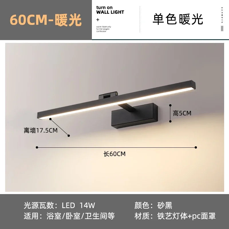 Afralia™ Stainless Steel Acrylic LED Mirror Light for Home, Club, KTV - Various Sizes